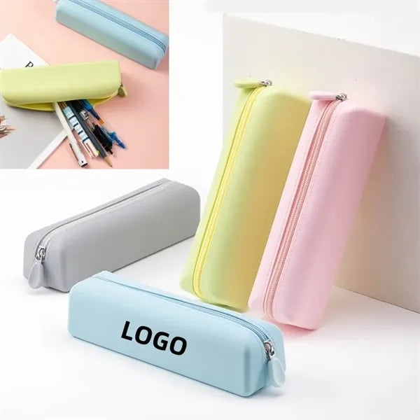Silicone Pen Pencil Bag with Zipper