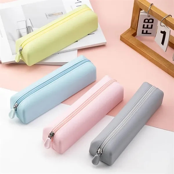 Silicone Pen Pencil Bag with Zipper
