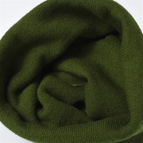 Winter Beanie Pom-Pom Stripe Knit Skull Slouch Ski Hat