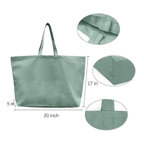 Large 100% Cotton Commercial Canvas Tote