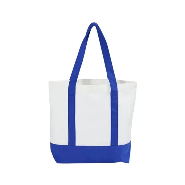 Stylish Canvas Tote Bag with an External Pocket