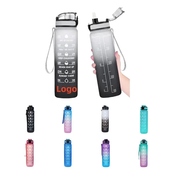 32oz Sports Water Bottle with Time Marker