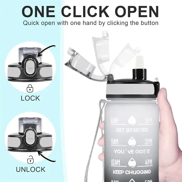 32oz Sports Water Bottle with Time Marker
