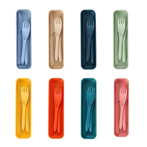 Eco-Friendly Wheat Straw Utensil Set Knife, Fork, Spoon