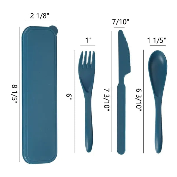 Eco-Friendly Wheat Straw Utensil Set Knife, Fork, Spoon