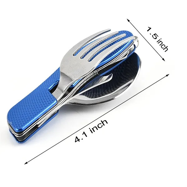 Multi-function Outdoor Foldable Fork Spoon Knife