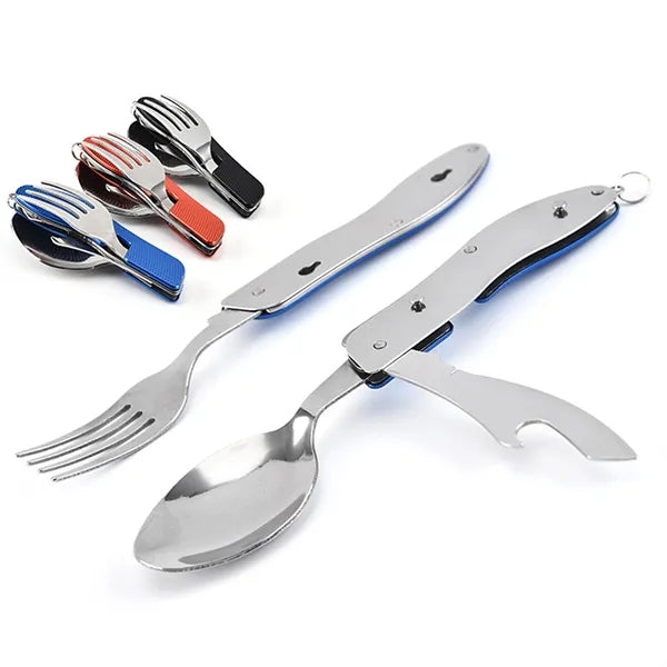 Multi-function Outdoor Foldable Fork Spoon Knife