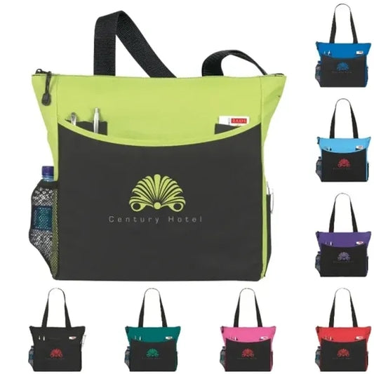 Large Capacity 600D Polyester Two-Tone Tote Bag