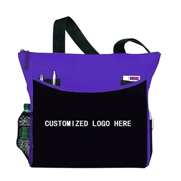 Large Capacity 600D Polyester Two-Tone Tote Bag