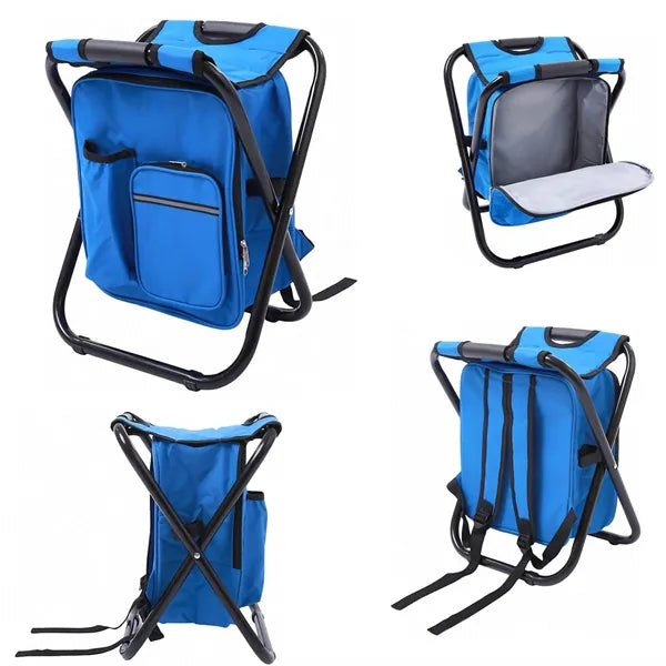 Foldable Backpack Chair with Cooler for Outdoor Adventures