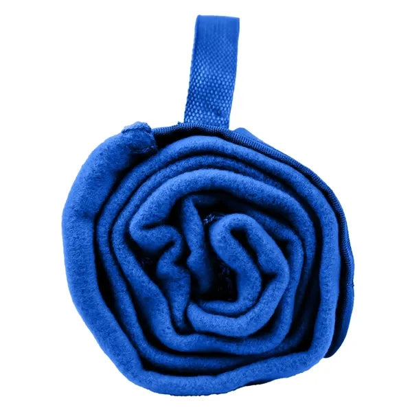 Fleece Roll Up Picnic Blanket w/ Easy carry handle 47" X 53"