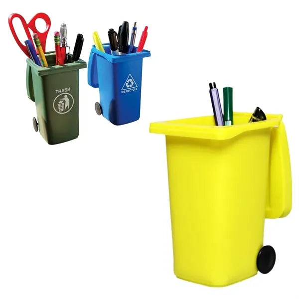 Mini Plastic Trash Garbage Can Bin Pen Holder Desk Organizer