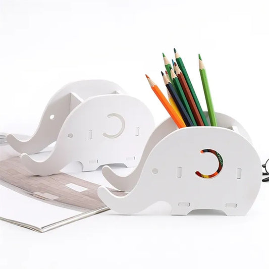 Elephant Desk Organizer with Phone Holder and Pencil Pot