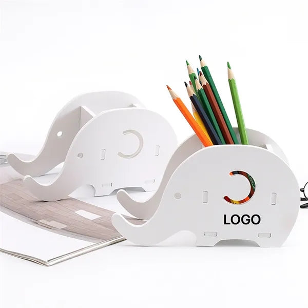 Elephant Desk Organizer with Phone Holder and Pencil Pot