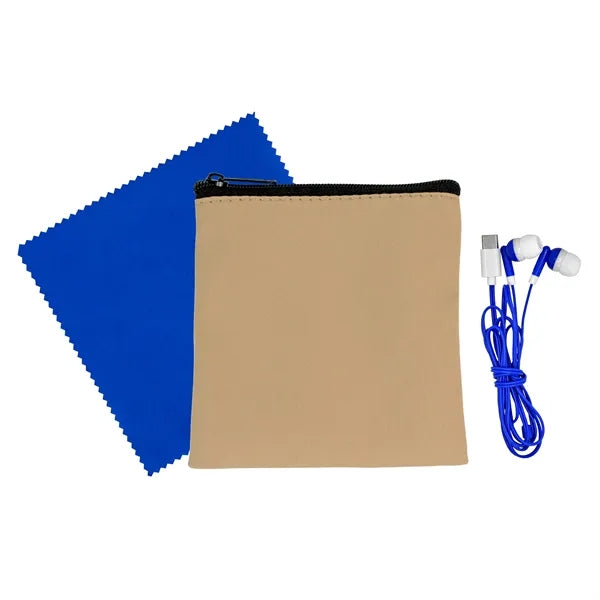 Executive Cloth & Ear Bud Set