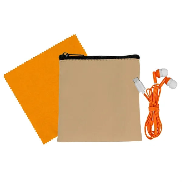Executive Cloth & Ear Bud Set