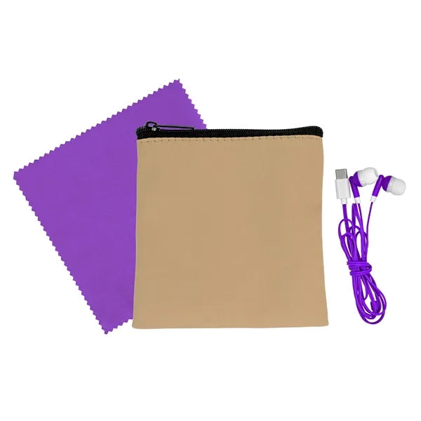 Executive Cloth & Ear Bud Set