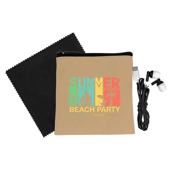 Executive Cloth & Ear Bud Set