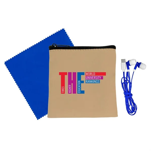 Executive Cloth & Ear Bud Set