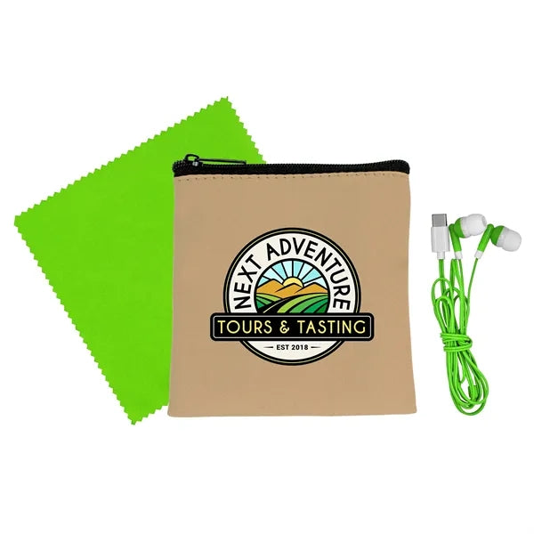 Executive Cloth & Ear Bud Set