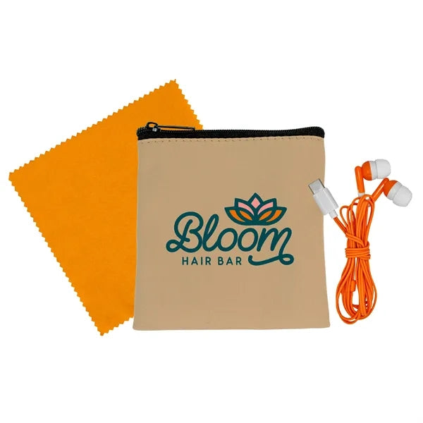 Executive Cloth & Ear Bud Set