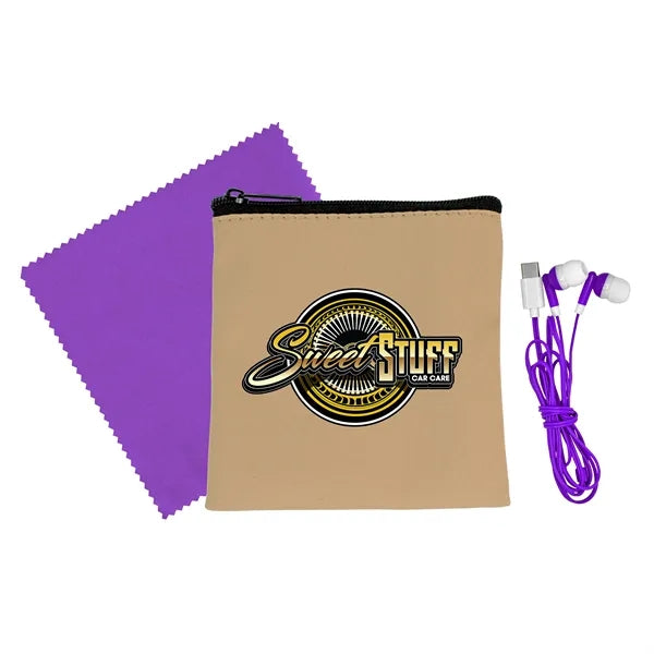 Executive Cloth & Ear Bud Set