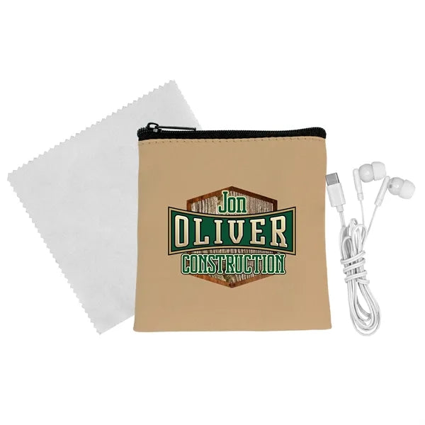 Executive Cloth & Ear Bud Set