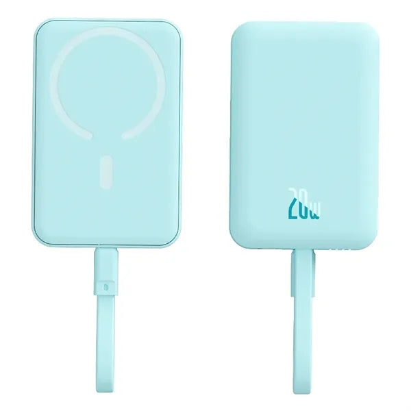 10000mAh Magnetic Power Bank Built-in USB C Lighting Cables