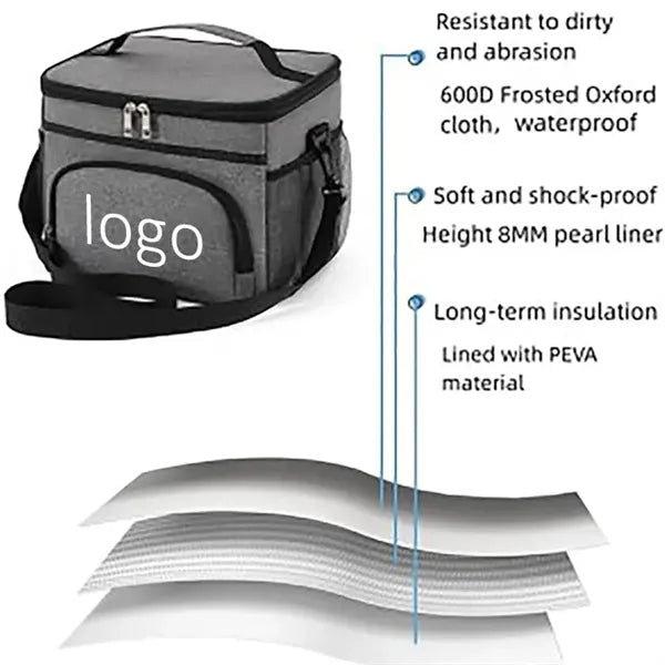 15 Liters Insulated Lunch Bag with Adjustable Shoulder Strap