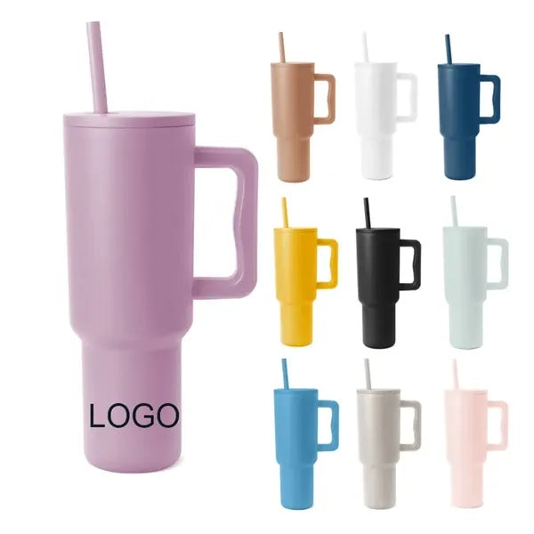 40oz Insulated Bottle With Lid And Straw