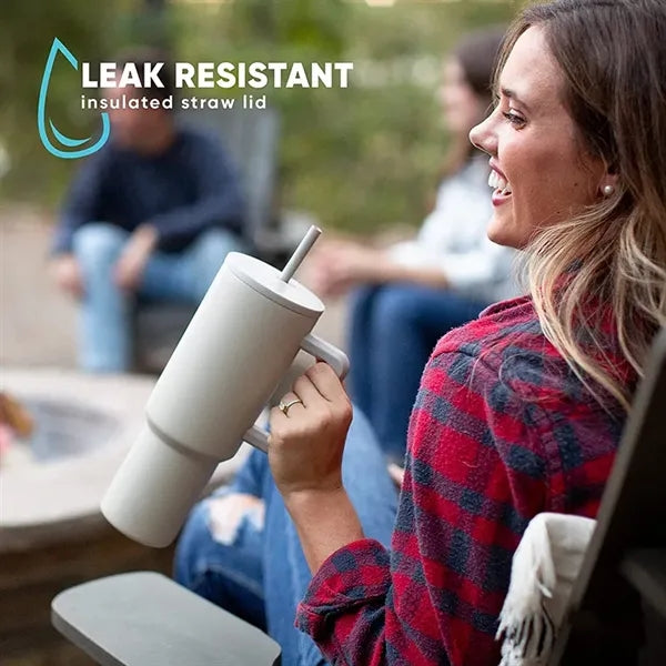 40oz Insulated Bottle With Lid And Straw