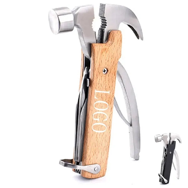 Wooden Handle 16oz Claw Hammer with Multifunctional Tool