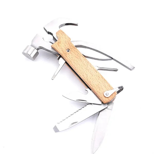 Wooden Handle 16oz Claw Hammer with Multifunctional Tool