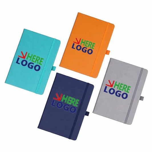 PU Leather Business Notebook With Pen Plug