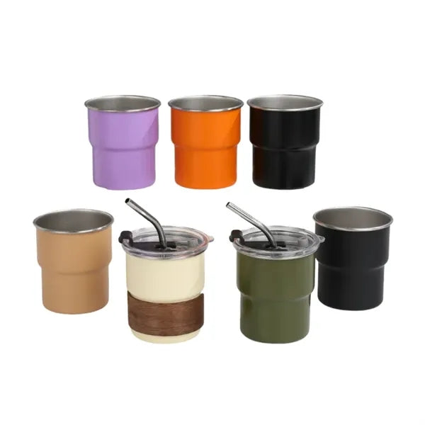 10oz 304 Stainless Steel Casual Cup Straw