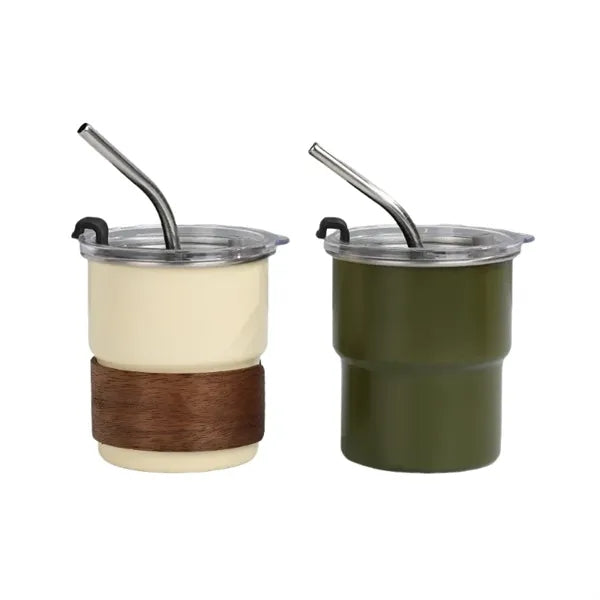 10oz 304 Stainless Steel Casual Cup Straw