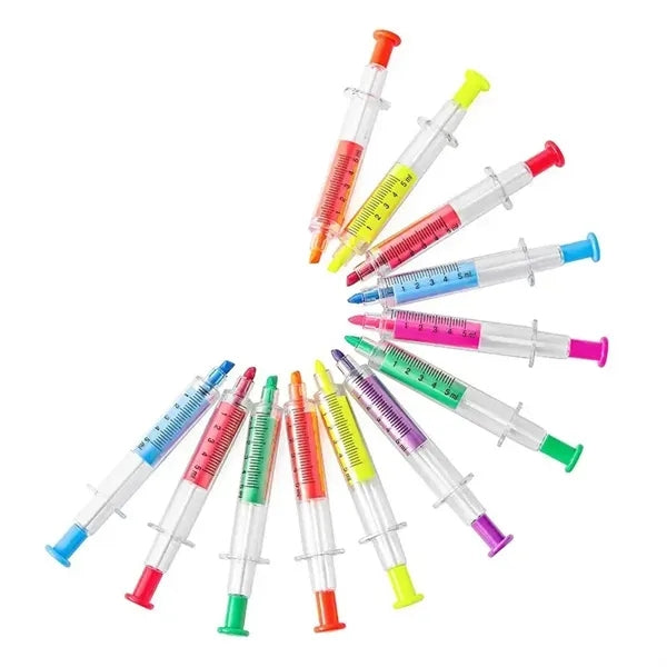 Medical Theme Colorful Syringe Highlighter Pens