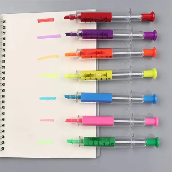 Medical Theme Colorful Syringe Highlighter Pens