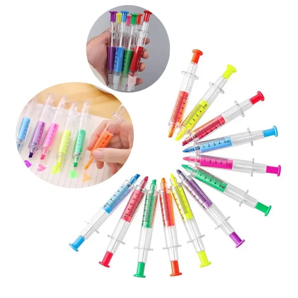 Medical Theme Colorful Syringe Highlighter Pens