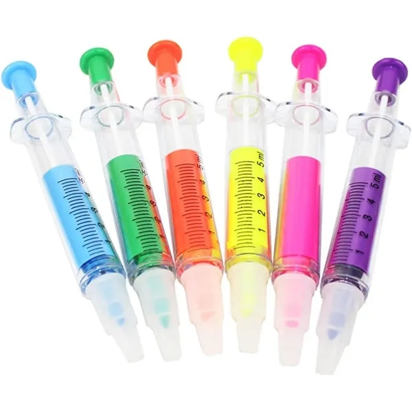 Medical Theme Colorful Syringe Highlighter Pens