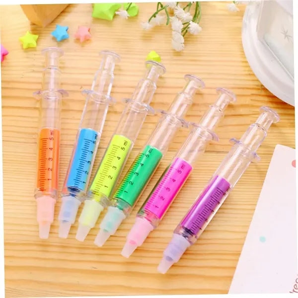 Medical Theme Colorful Syringe Highlighter Pens