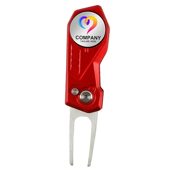 Foldable Metal Divot Tool with Ball Marker