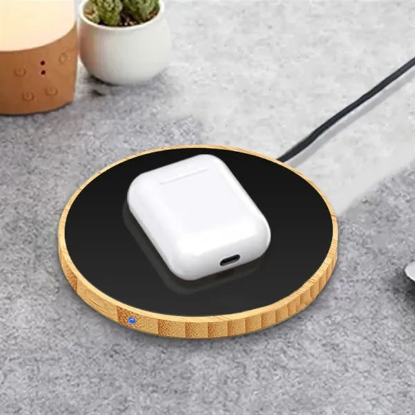 Pad Bamboo Wood Cell Phone Wireless Charger