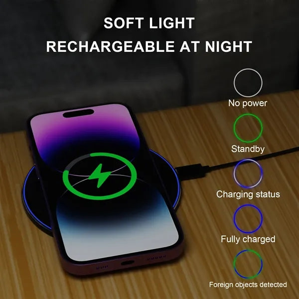 Pad Bamboo Wood Cell Phone Wireless Charger
