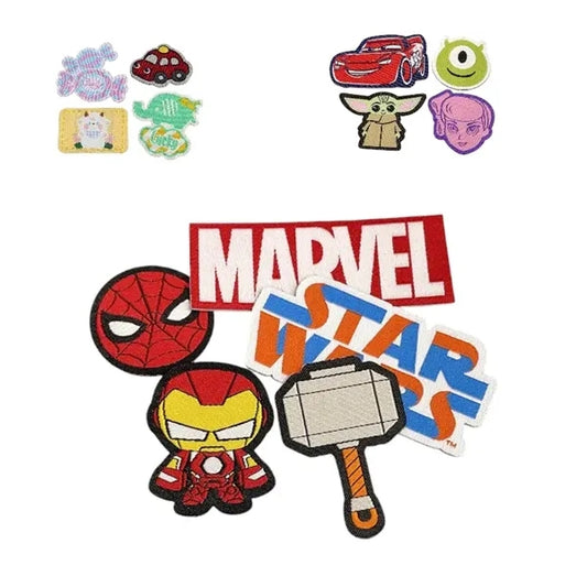 Self-Adhesive Fabric Stickers Woven Mark Cartoon