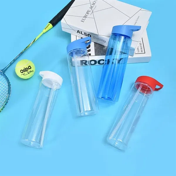 25oz Sports Clear Water Bottles with Straw