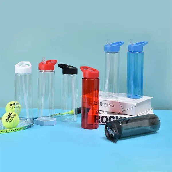 25oz Sports Clear Water Bottles with Straw