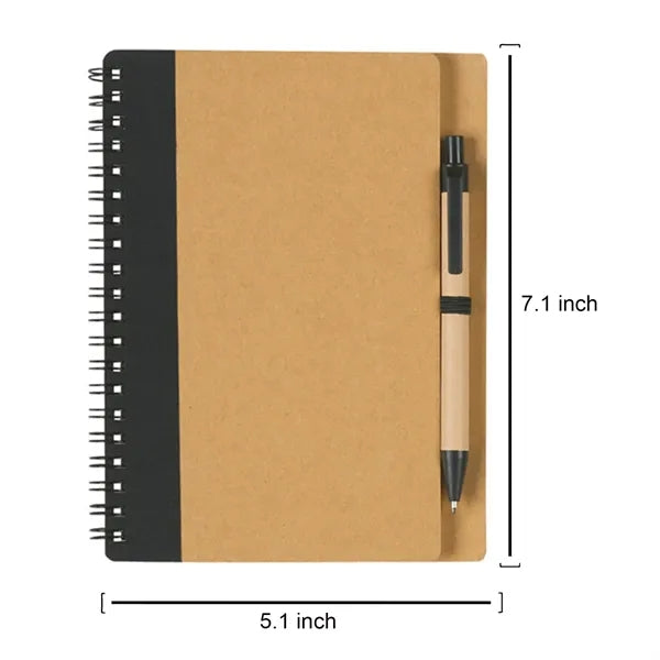 Spiral Notebooks with Pen In Holder