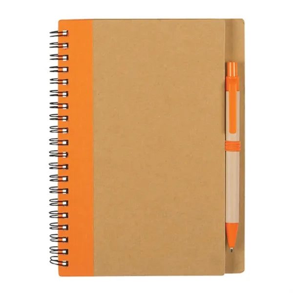 Spiral Notebooks with Pen In Holder