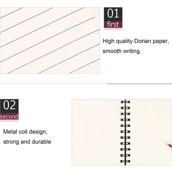 Spiral Notebooks with Pen In Holder